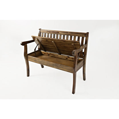Artisan's Craft 42" Rustic Farmhouse Distressed Solid Wood Storage Bench