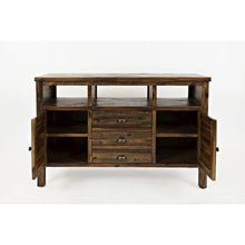 50" Rustic Farmhouse Solid Wood Distressed Media Console TV Stand