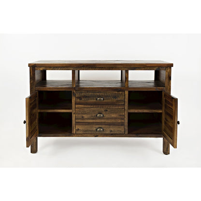 50" Rustic Farmhouse Solid Wood Distressed Media Console TV Stand