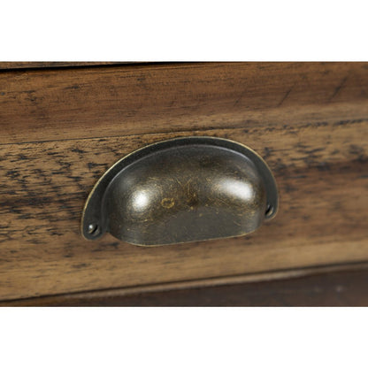 Artisan's Craft Rustic Farmhouse Distressed Acacia 5-Drawer Desk