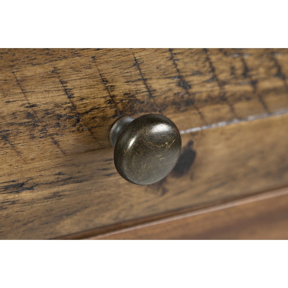 Artisan's Craft Rustic Farmhouse Distressed Acacia 5-Drawer Desk