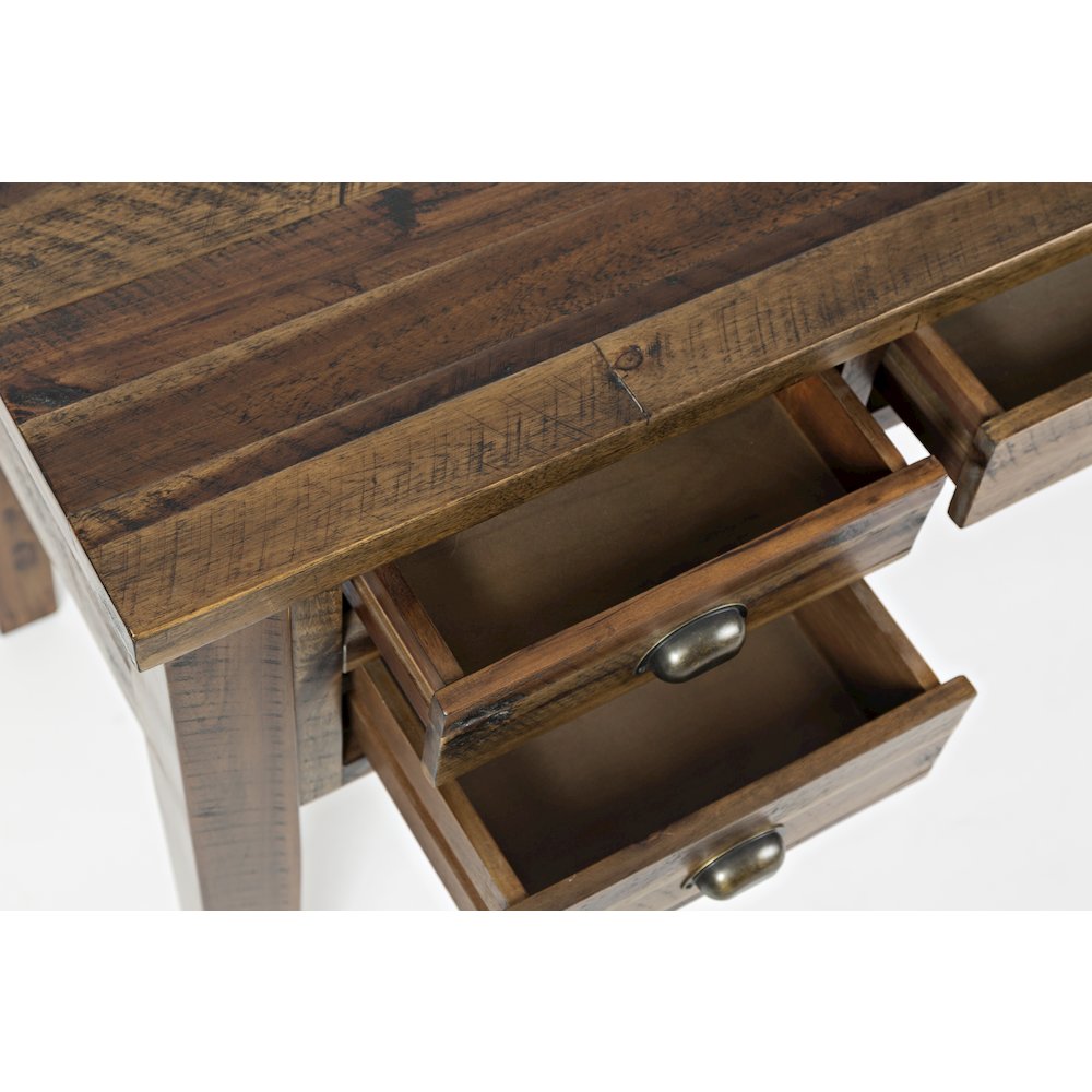 Artisan's Craft Rustic Farmhouse Distressed Acacia 5-Drawer Desk