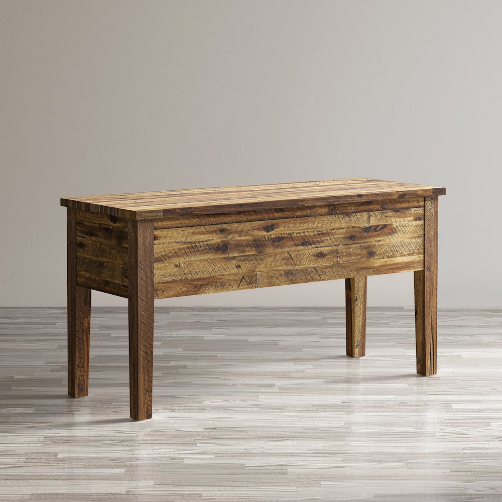 Artisan's Craft Rustic Farmhouse Distressed Acacia 5-Drawer Desk