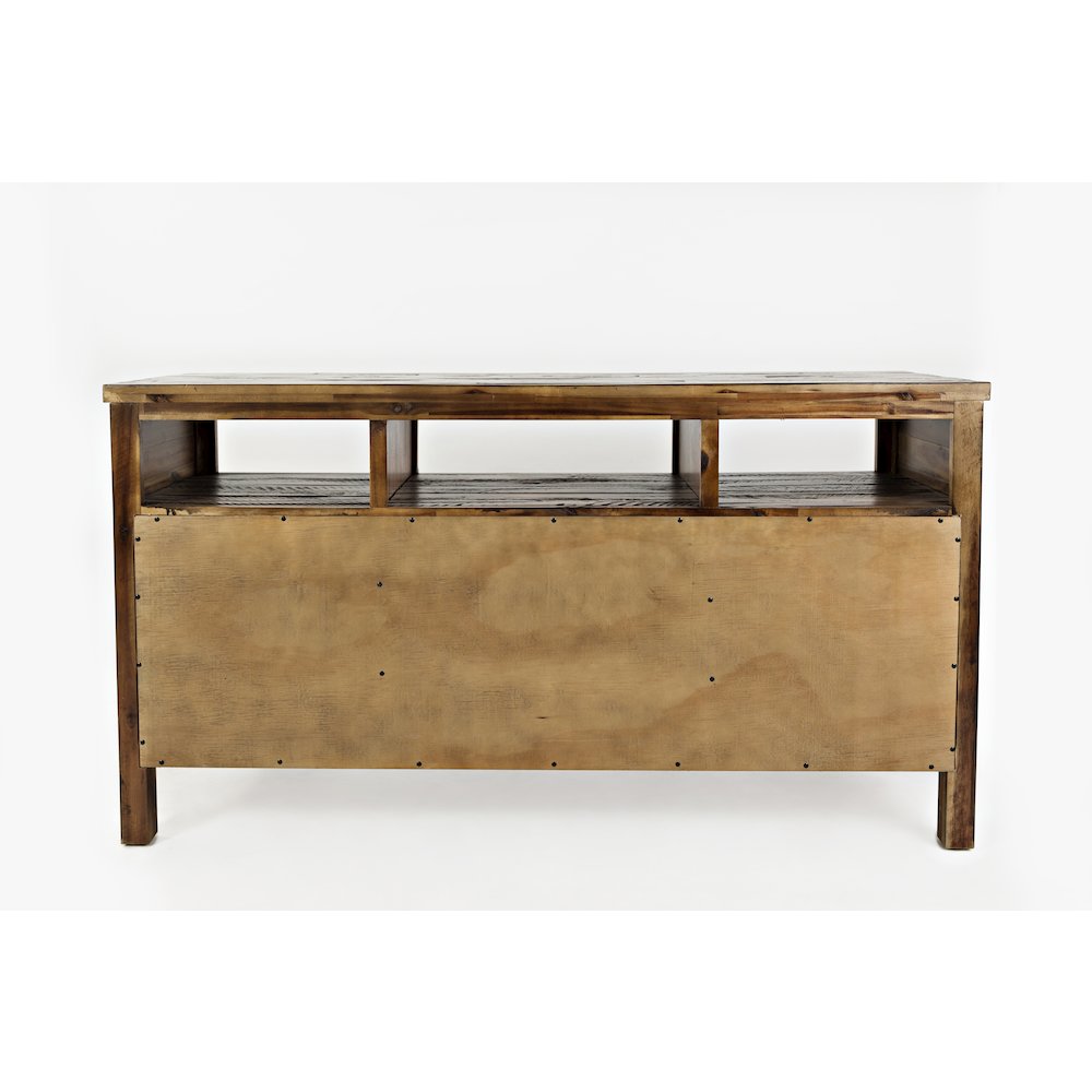 60" Rustic Farmhouse Solid Wood Distressed Media Console TV Stand