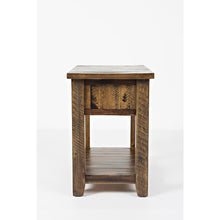 Artisan's Craft Rustic Farmhouse Distressed Solid Wood Chairside Table