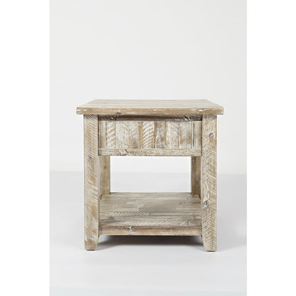 Artisan's Craft Rustic Farmhouse Distressed Solid Wood End Table