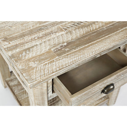 Artisan's Craft Rustic Farmhouse Distressed Solid Wood End Table