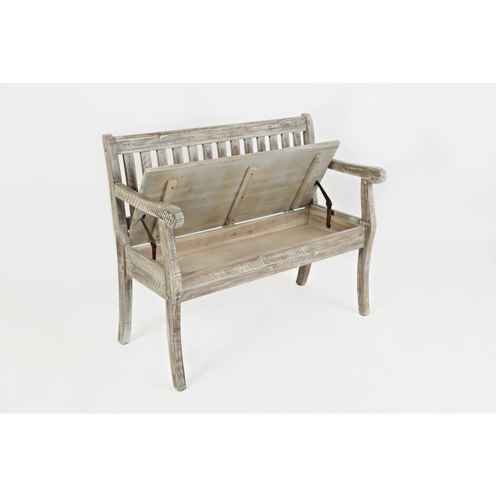 Artisan's Craft 42" Rustic Farmhouse Distressed Solid Wood Storage Bench