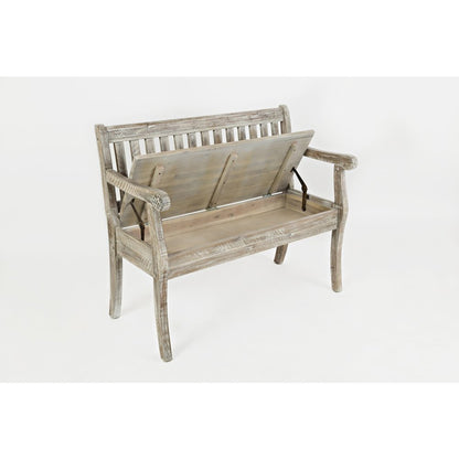 Artisan's Craft 42" Rustic Farmhouse Distressed Solid Wood Storage Bench