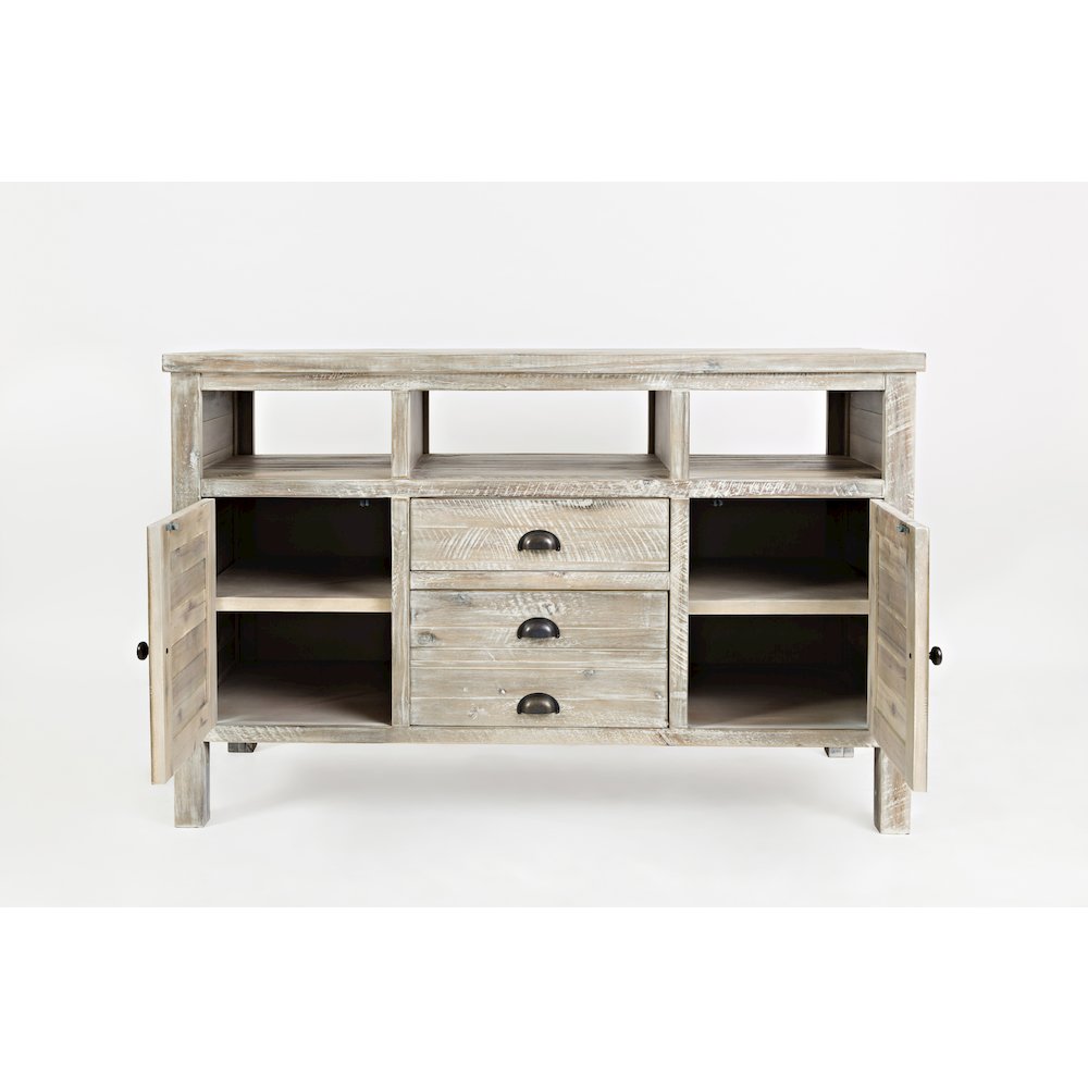 50" Rustic Farmhouse Solid Wood Distressed Media Console TV Stand