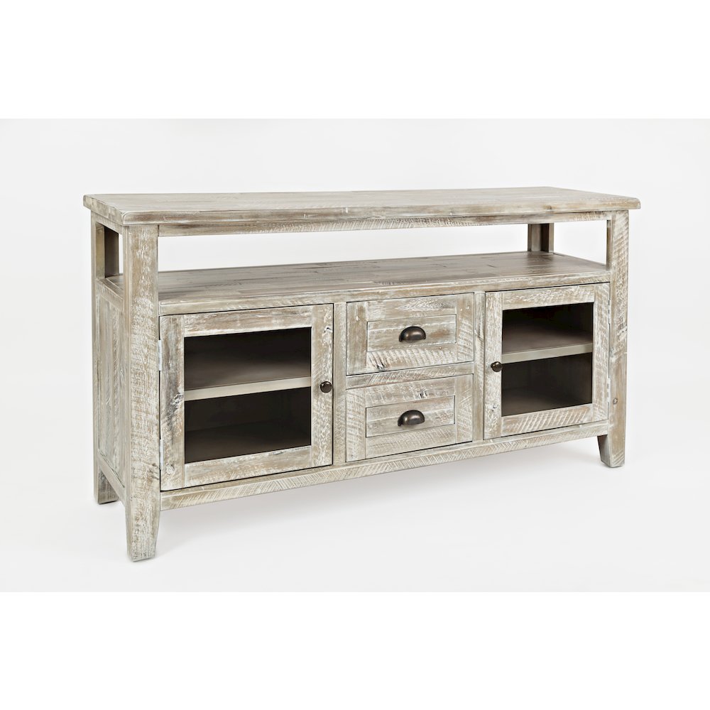 54" Rustic Farmhouse Solid Wood Distressed Media Console TV Stand