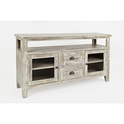 54" Rustic Farmhouse Solid Wood Distressed Media Console TV Stand