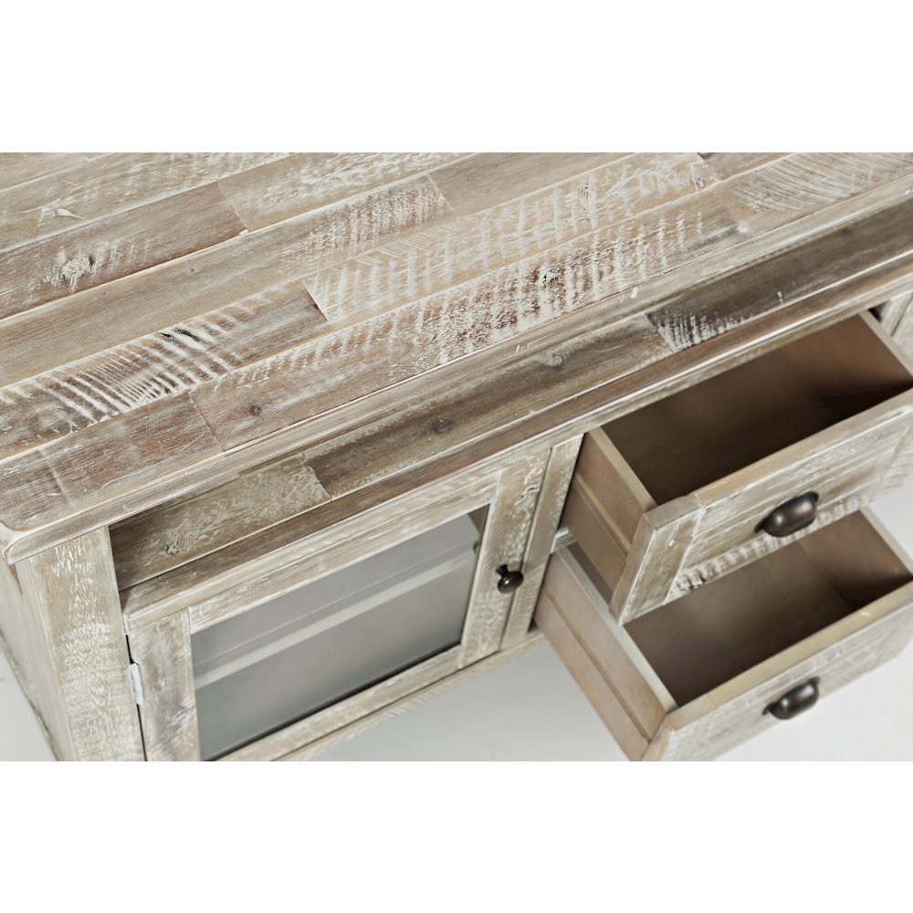 54" Rustic Farmhouse Solid Wood Distressed Media Console TV Stand