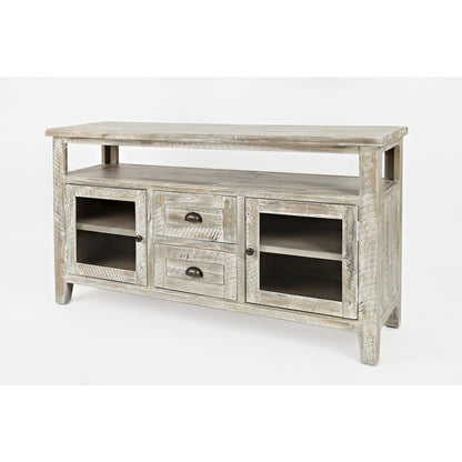 54" Rustic Farmhouse Solid Wood Distressed Media Console TV Stand