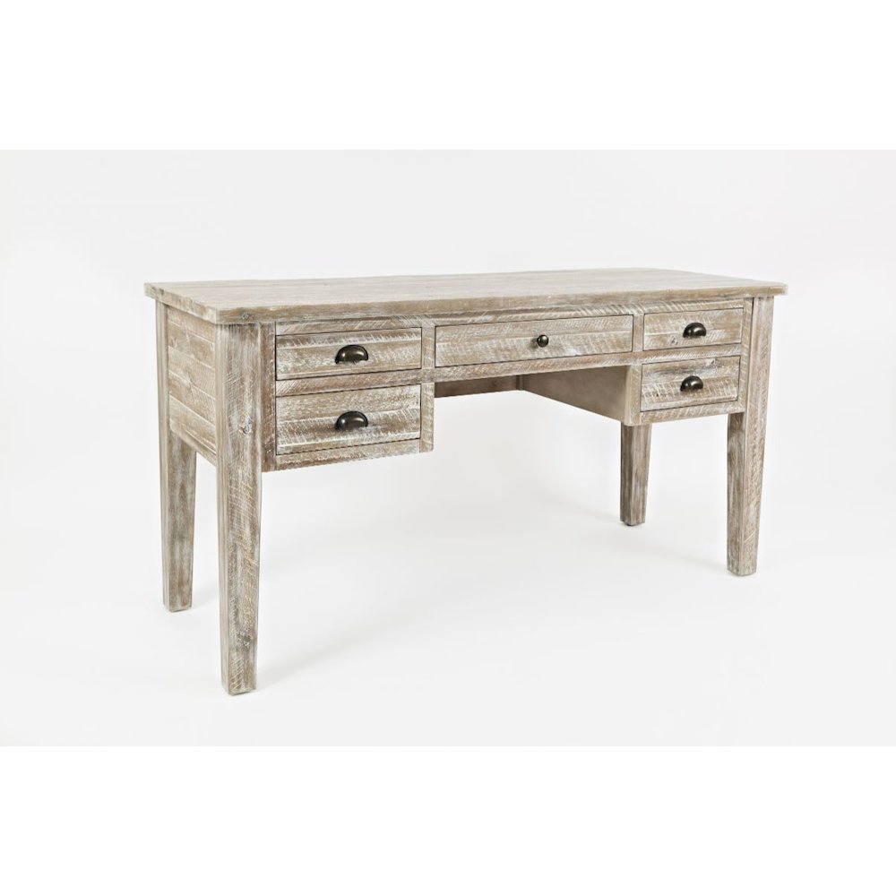 Artisan's Craft Rustic Farmhouse Distressed Solid Wood 5-Drawer Desk