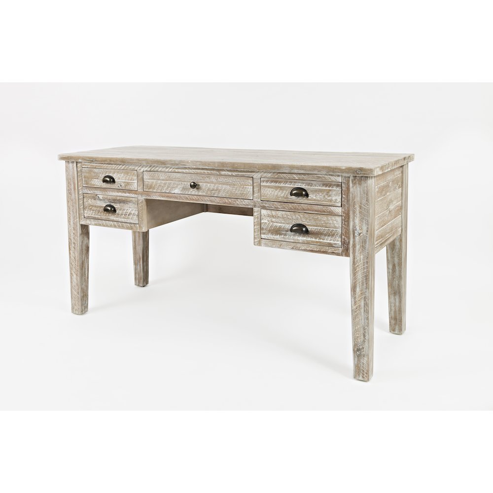 Artisan's Craft Rustic Farmhouse Distressed Solid Wood 5-Drawer Desk