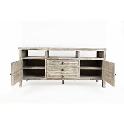 Artisan's Craft Rustic Farmhouse Distressed Acacia Media Console 70"