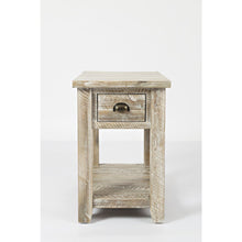 Artisan's Craft Rustic Farmhouse Distressed Solid Wood Chairside Table