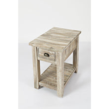 Artisan's Craft Rustic Farmhouse Distressed Solid Wood Chairside Table