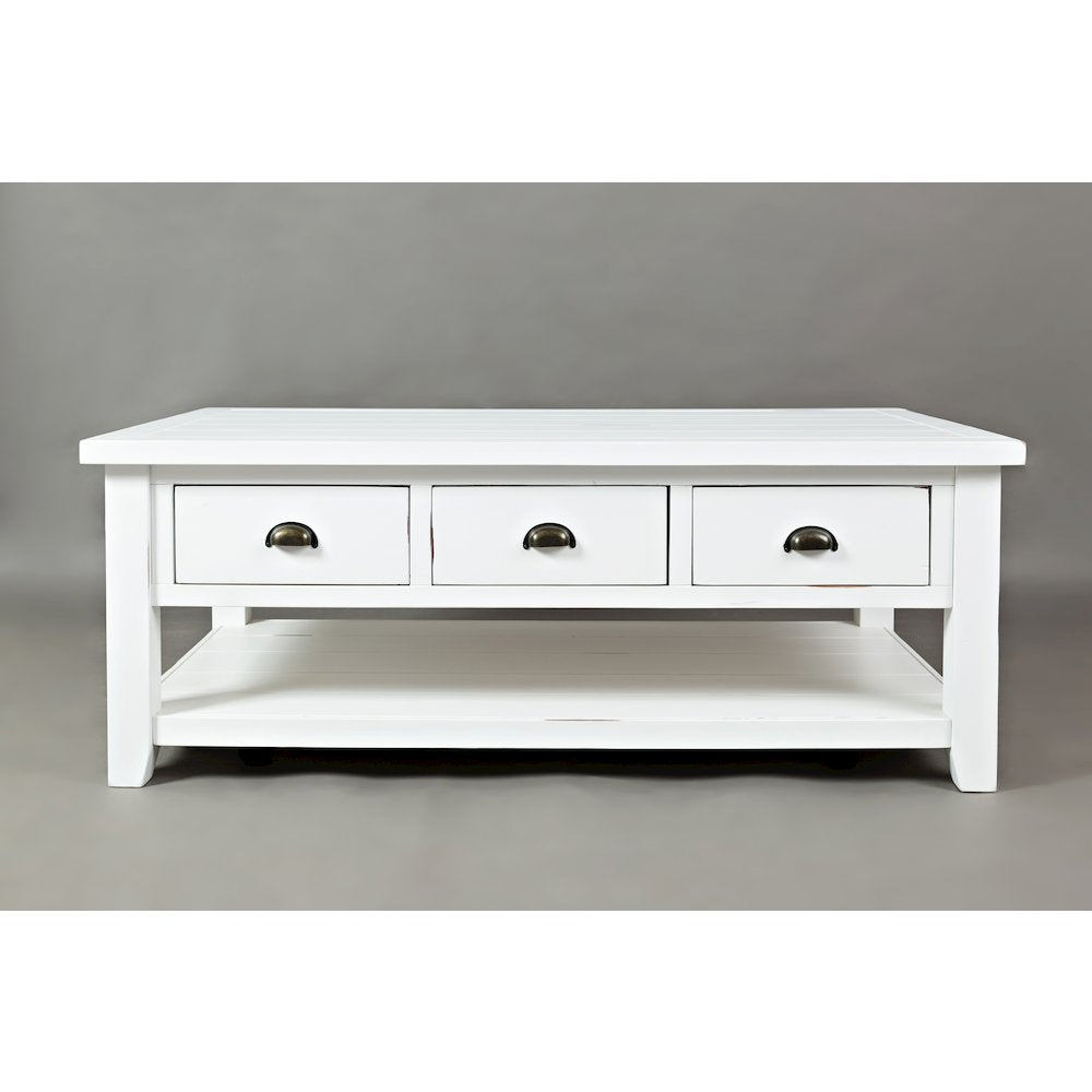Artisan's Craft Rustic Farmhouse Distressed Solid Wood Coffee Table