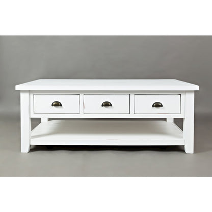 Artisan's Craft Rustic Farmhouse Distressed Solid Wood Coffee Table