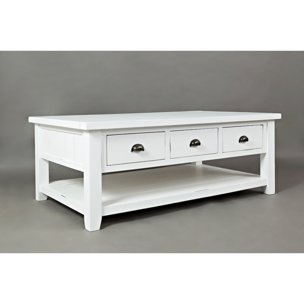 Artisan's Craft Rustic Farmhouse Distressed Solid Wood Coffee Table