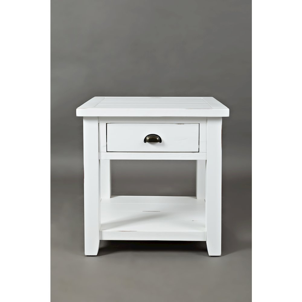 Artisan's Craft Rustic Farmhouse Distressed Acacia End Table