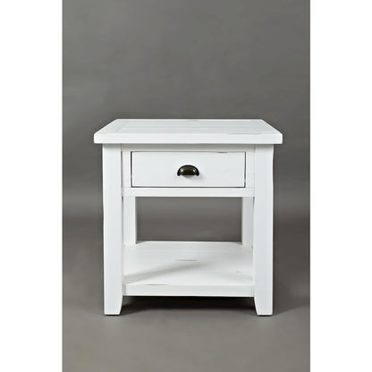 Artisan's Craft Rustic Farmhouse Distressed Acacia End Table