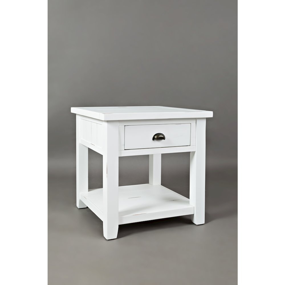 Artisan's Craft Rustic Farmhouse Distressed Acacia End Table