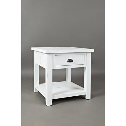 Artisan's Craft Rustic Farmhouse Distressed Acacia End Table