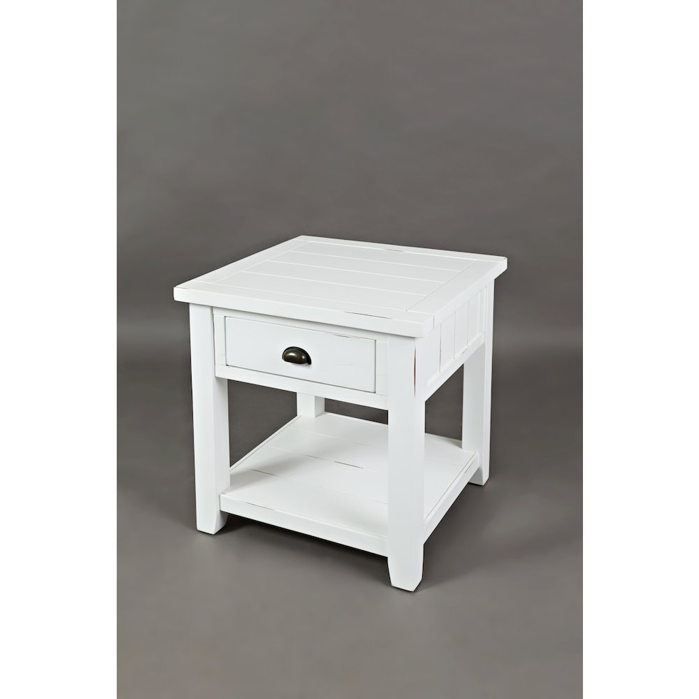 Artisan's Craft Rustic Farmhouse Distressed Acacia End Table