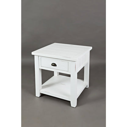 Artisan's Craft Rustic Farmhouse Distressed Acacia End Table