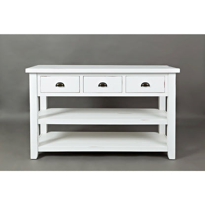 Artisan's Craft Rustic Farmhouse Distressed Solid Wood 50" Sofa Table