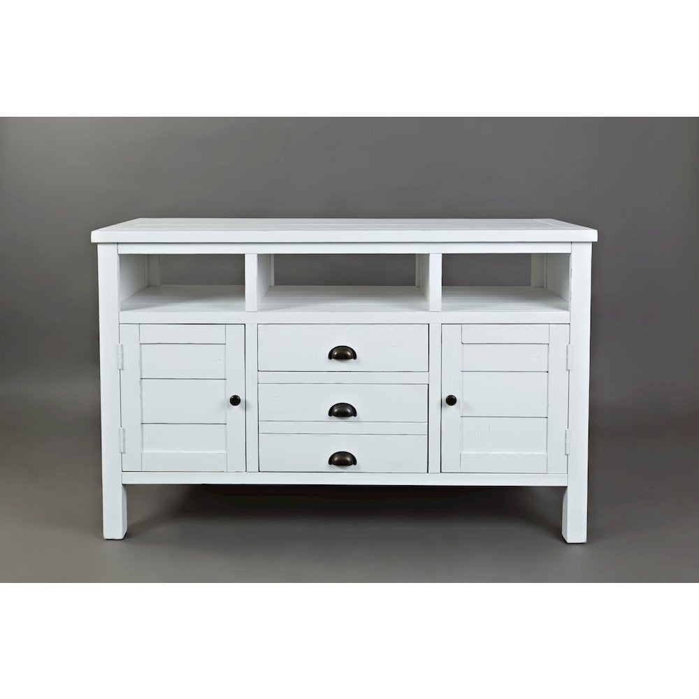 50" Rustic Farmhouse Solid Wood Distressed Media Console TV Stand