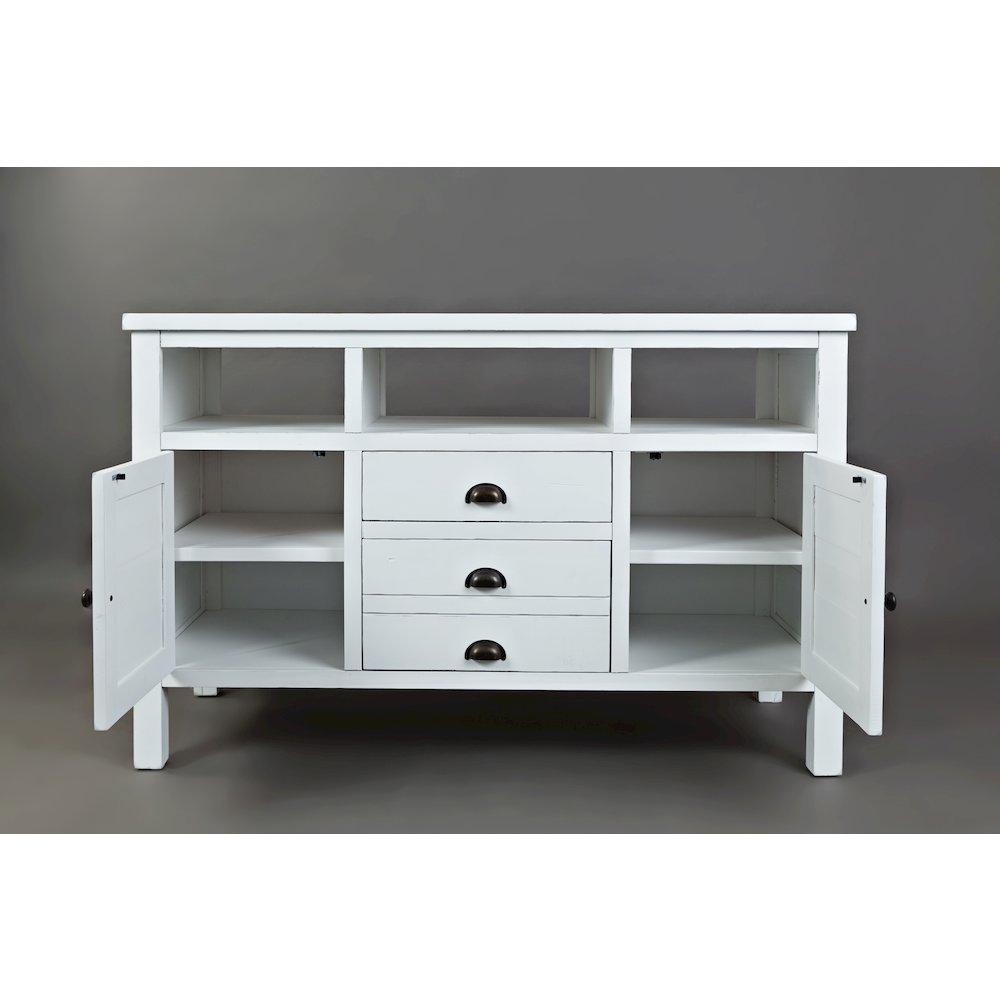 50" Rustic Farmhouse Solid Wood Distressed Media Console TV Stand