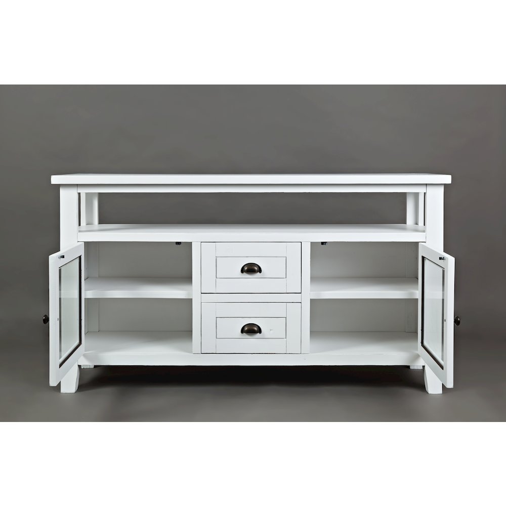 70" Rustic Farmhouse Solid Wood Distressed Media Console TV Stand