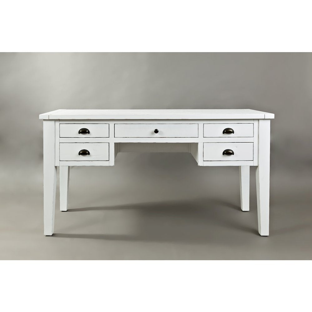 Artisan's Craft Rustic Farmhouse Distressed Solid Wood 5-Drawer Desk