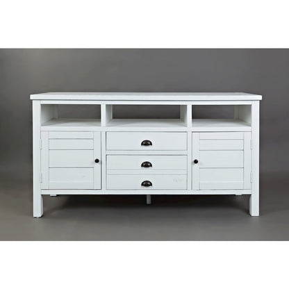 60" Rustic Farmhouse Solid Wood Distressed Media Console TV Stand