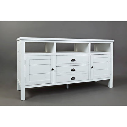 60" Rustic Farmhouse Solid Wood Distressed Media Console TV Stand
