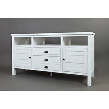 60" Rustic Farmhouse Solid Wood Distressed Media Console TV Stand