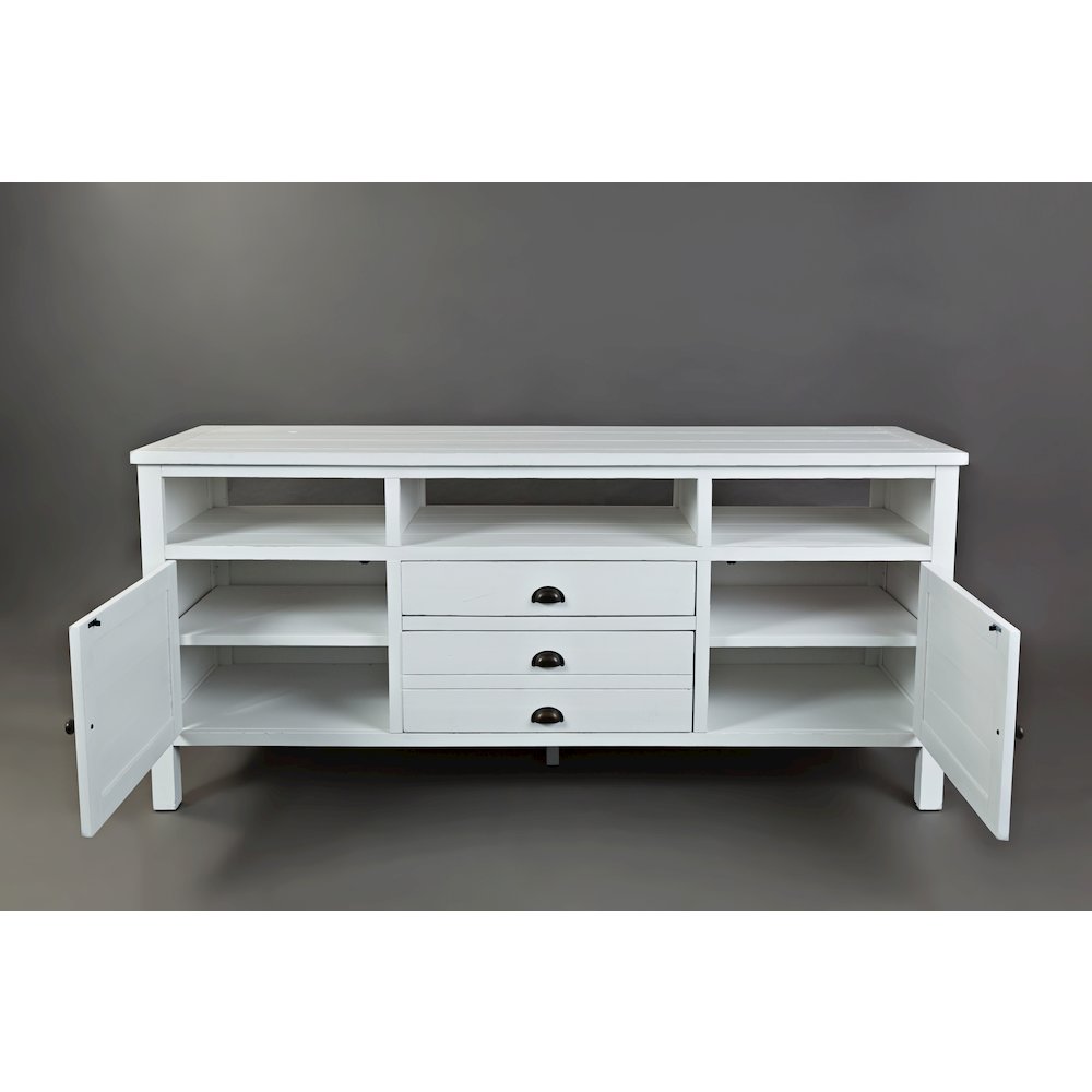 Artisan's Craft Rustic Farmhouse Distressed Acacia Media Console 70"
