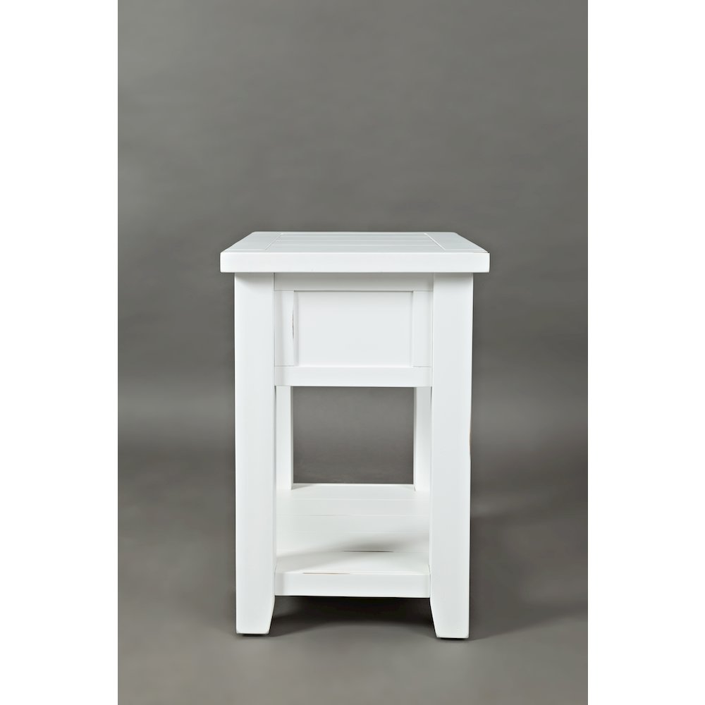 Artisan's Craft Rustic Farmhouse Distressed Solid Wood Chairside Table