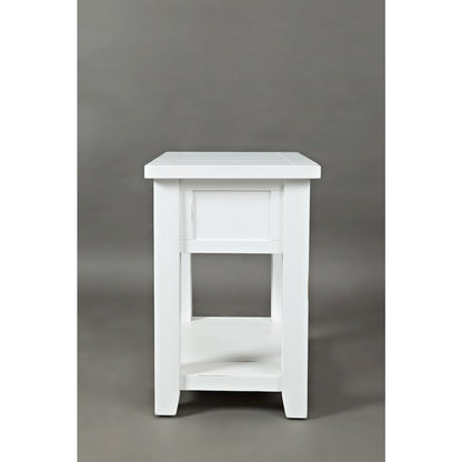 Artisan's Craft Rustic Farmhouse Distressed Solid Wood Chairside Table