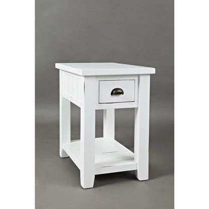 Artisan's Craft Rustic Farmhouse Distressed Solid Wood Chairside Table