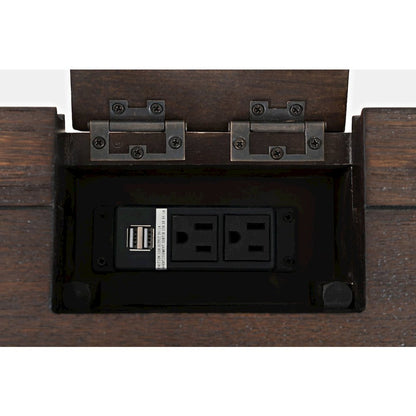 Gramercy Mid-Century Modern Chevron Three Drawer USB Charging Desk