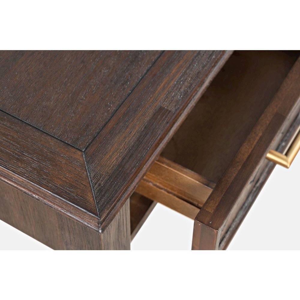 Gramercy Mid-Century Modern Chevron Three Drawer USB Charging Desk