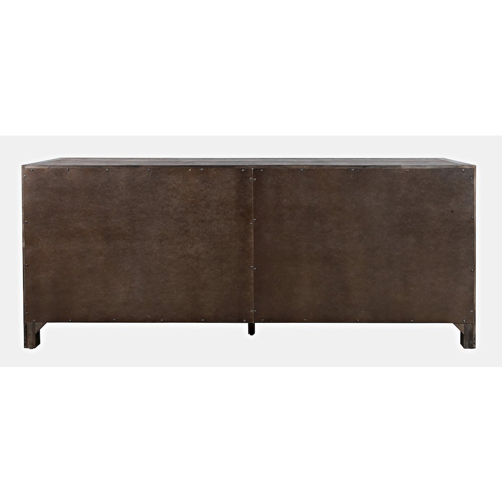 Gramercy Mid-Century Modern Chevron Four Door 79" Accent Cabinet