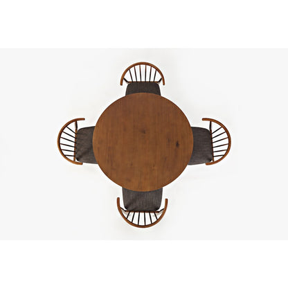 Copenhagen 44" Round Mid-Century Modern Five-Piece Dining Set