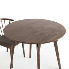 Acacia Veneer Round Dining Table with Chairs 5 Piece Set, Brown With Grey