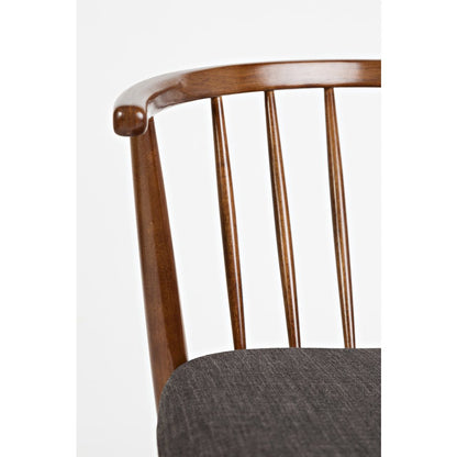 Denmark Upholstered Mid-Century Modern Curved Back Side Chair (Set of 2)